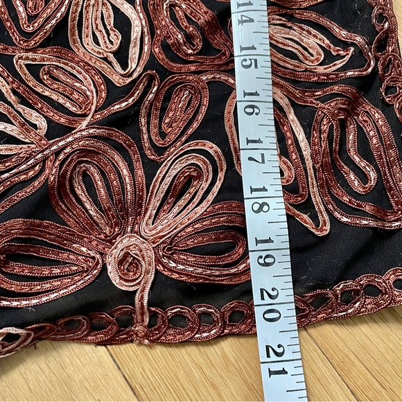 Vintage Casual Studio Floral Embroidered Sheer Black Mesh Jacket - Size XL - Picture 12 of 12